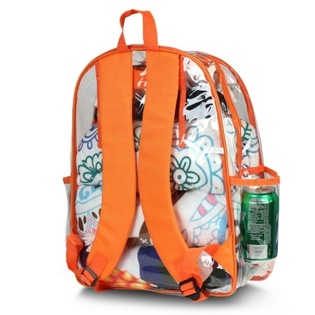 Orange Transparent Backpack